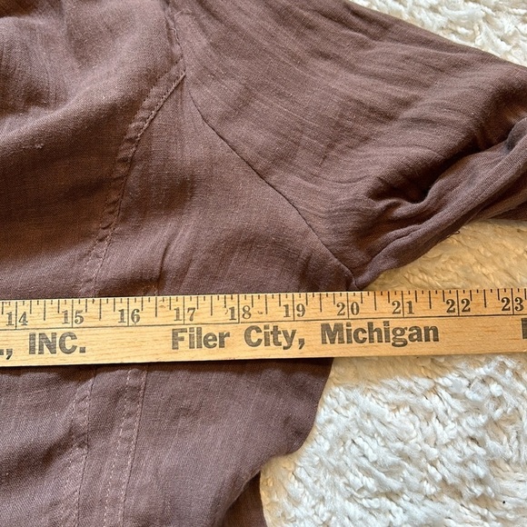 Cocoa Brown Belted Cotton Coat Dress Trench Style Women’s Size L NWT - Picture 10 of 12